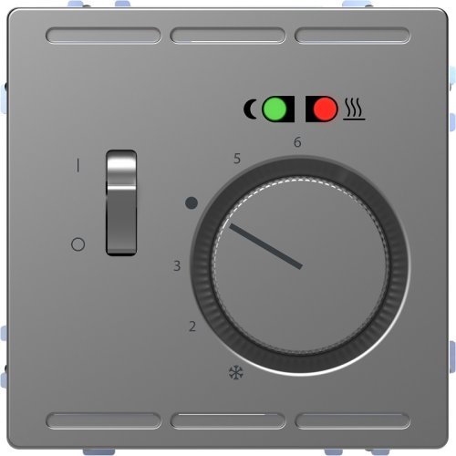 Терморегулятор механический с датчиком без рамки Schneider Electric D-Life 0С +50С нержавеющая сталь картинка